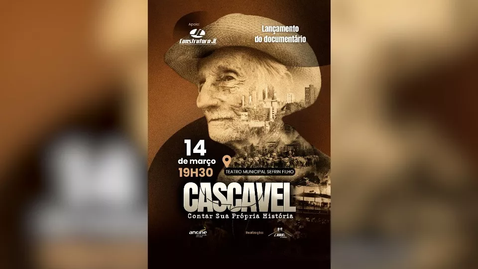 "Cascavel: Contar  Sua Própria História" será lançado nesta sexta (14) no teatro Sefrin Filho
