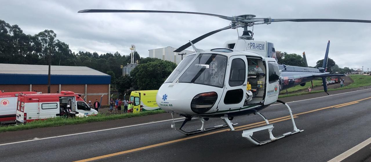 Serviço aeromédico completa 6 anos em Cascavel