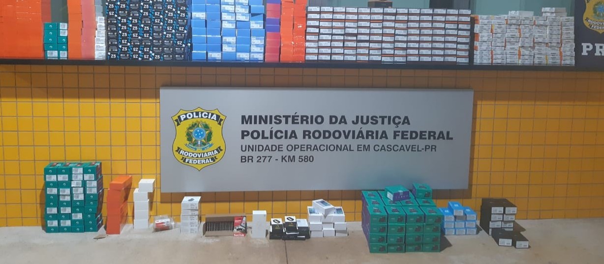 PRF apreendeu 500 mil em produtos eletrônicos