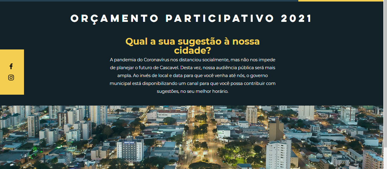 Prefeitura convoca população a participar das decisões sobre o orçamento de 2021