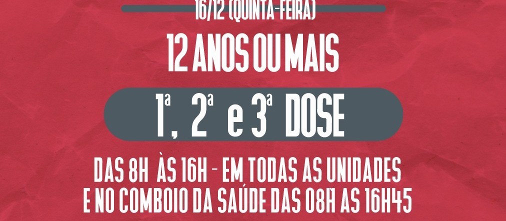 Vacinação continua nesta quinta-feira (16)