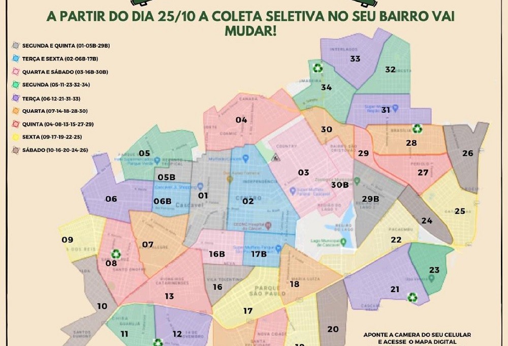 Meio Ambiente promove alterações nos dias da coleta seletiva nos bairros