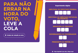 TSE disponibiliza “cola” eleitoral para eleitor levar no dia da votação