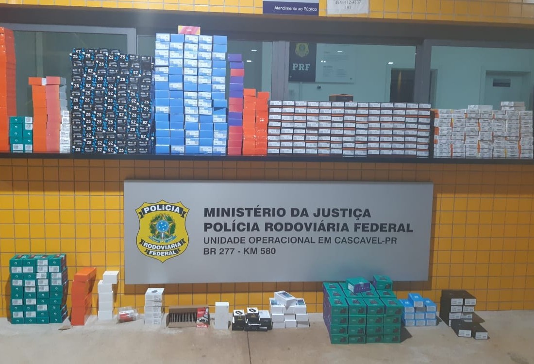 PRF apreendeu 500 mil em produtos eletrônicos