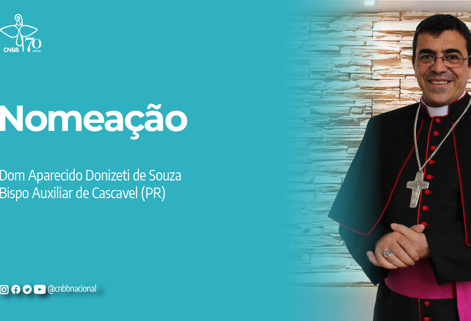 Papa Francisco nomeia dom Aparecido Donizeti de Souza como bispo auxiliar na diocese de Cascavel