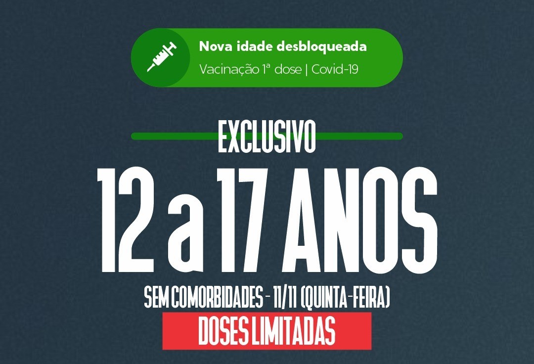 Cascavel vacina adolescentes de 12 a 17 anos nesta quinta-feira