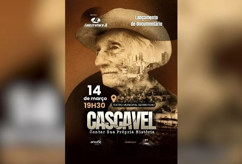"Cascavel: Contar  Sua Própria História" será lançado nesta sexta (14) no teatro Sefrin Filho