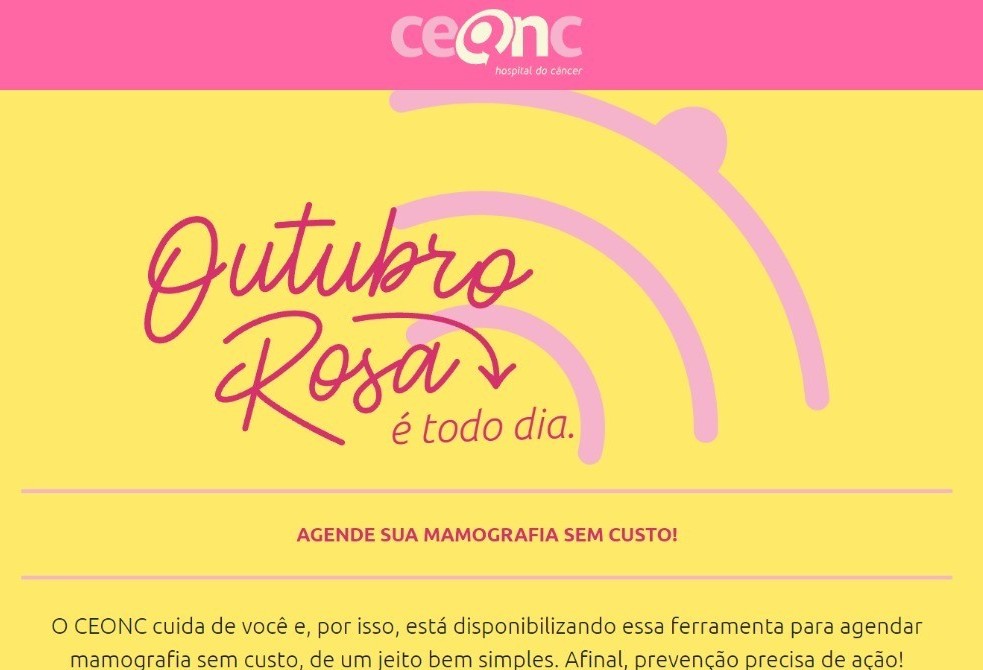 Outubro Rosa: Mulheres a partir dos 40 anos podem agendar a mamografia de forma online 