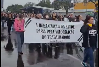 Enfermeiros de Cascavel param por 24h em protesto contra suspensão do piso salarial